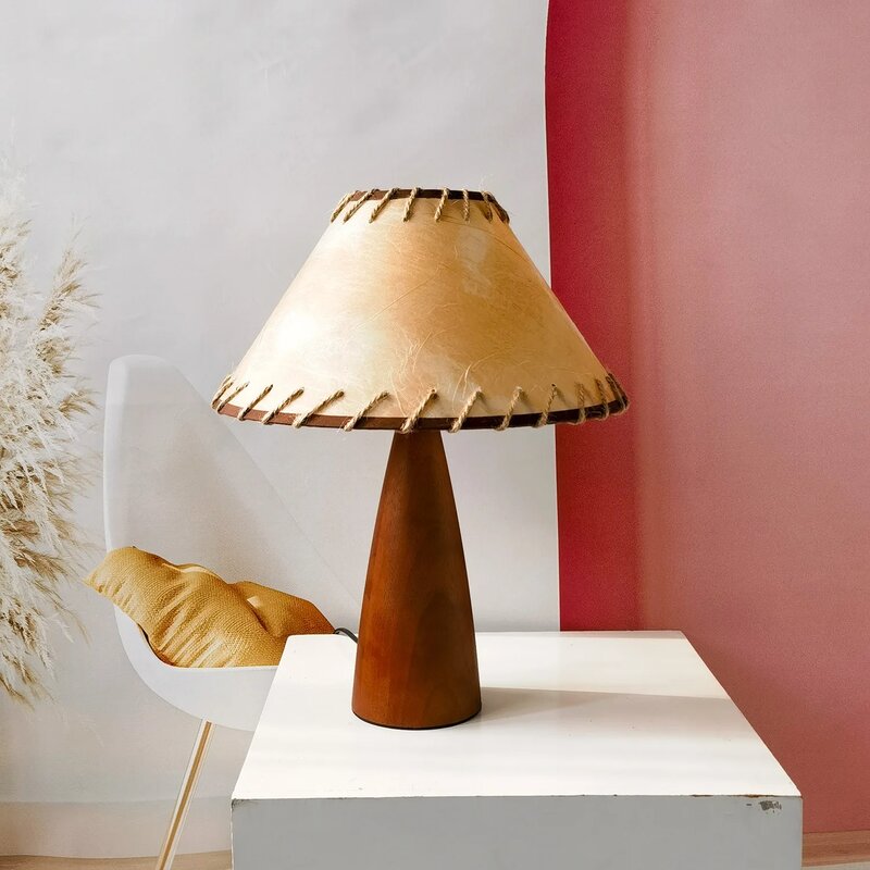 Lampe à poser en bois style rétro – Image 7