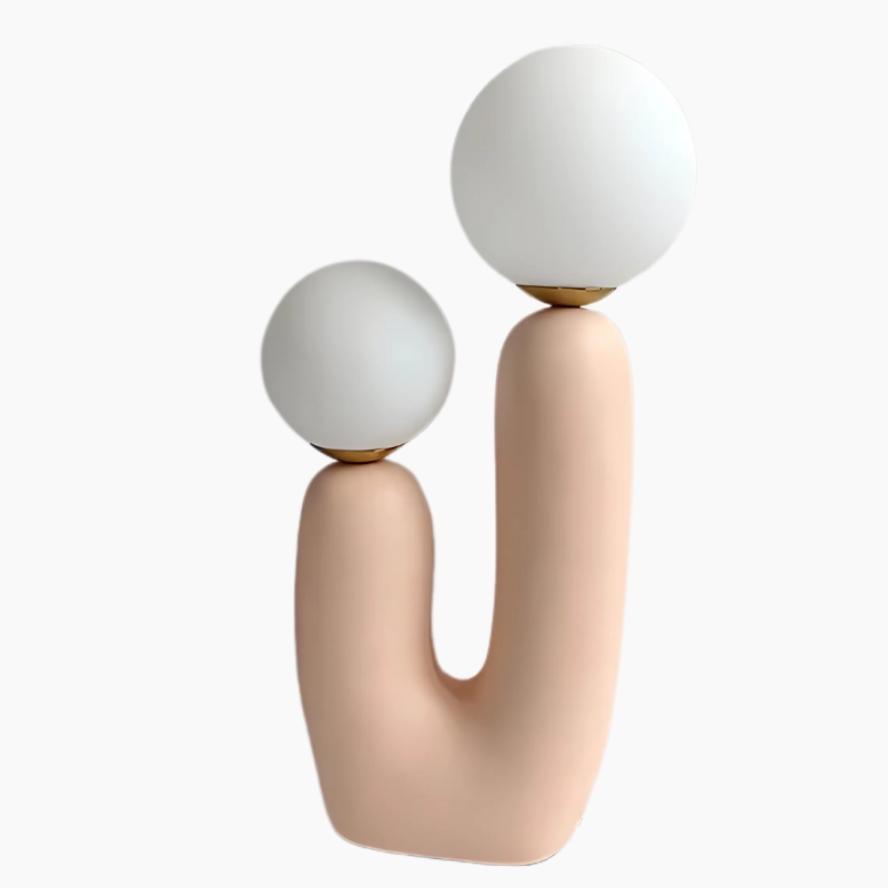 Lampe à poser contemporaine à double sphère