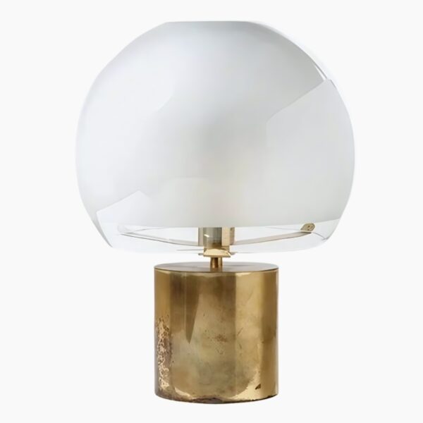 Lampe à poser tendance avec globe en verre