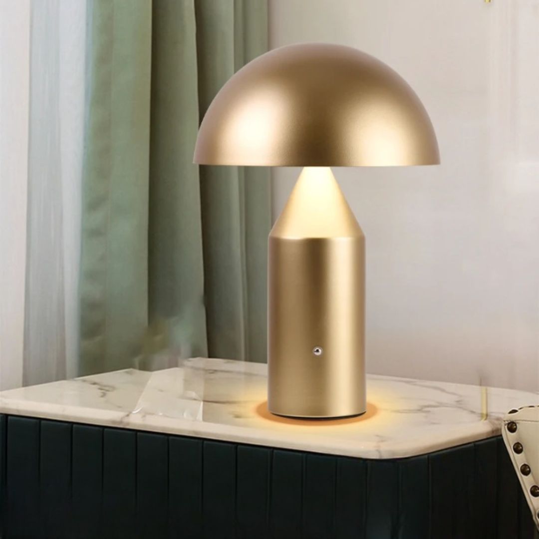 Lampe design champignon dorée tactile – Image 14
