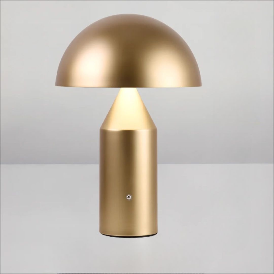 Lampe design champignon dorée tactile – Image 13