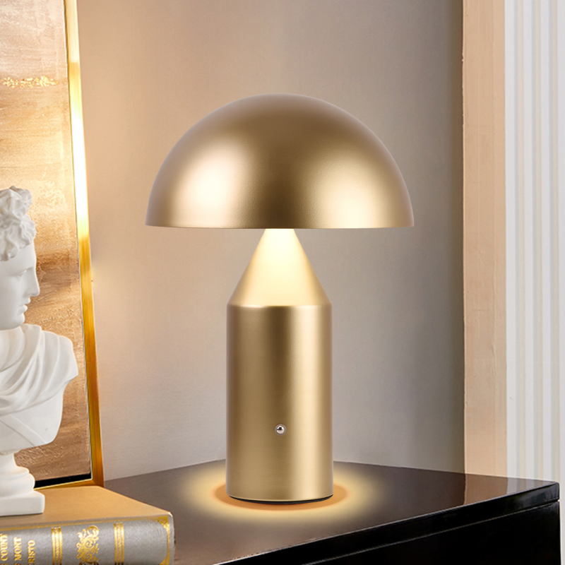 Lampe design champignon dorée tactile – Image 11