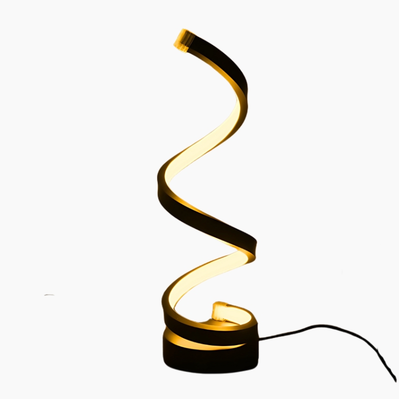 Lampe de bureau en forme de spirale
