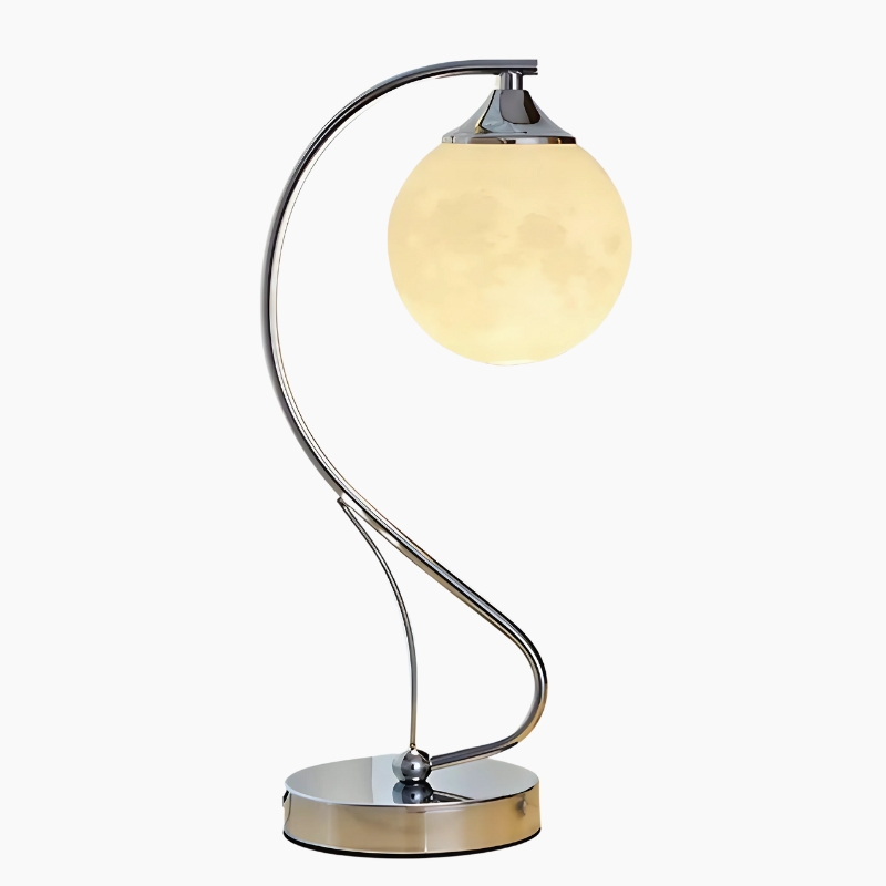 Lampe de chevet LED design en forme de lune ronde