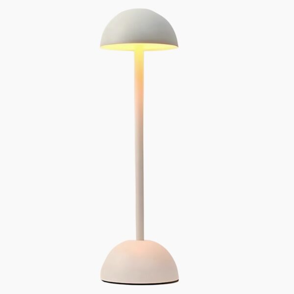 Lampe de chevet blanche forme champignon rechargeable