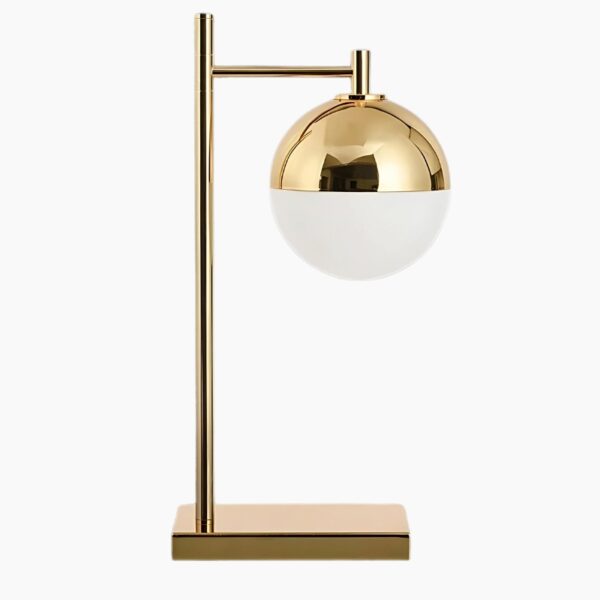 Lampe de chevet dorée chic avec sphère