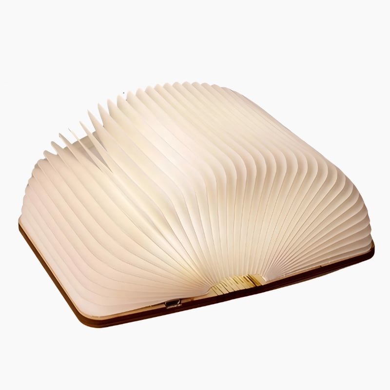 Lampe de chevet en forme de livre pliable en bois