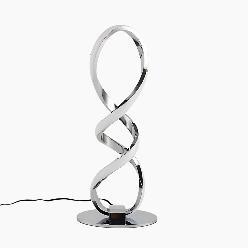 Lampe de chevet forme spirale moderne
