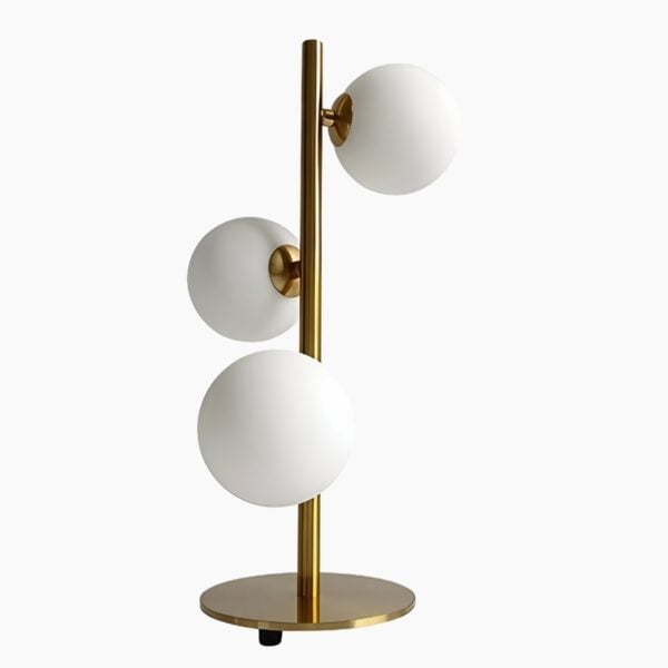 Lampe de table design avec trois boules en verre