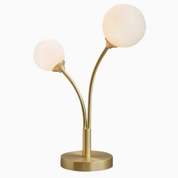 Lampe de table dorée créative à double tête