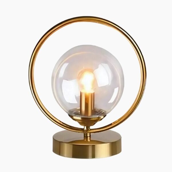 Lampe de table moderne en verre transparent