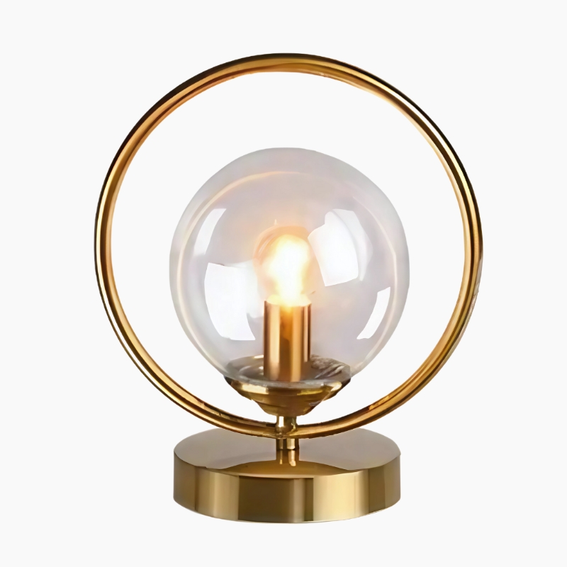 Lampe de table moderne en verre transparent