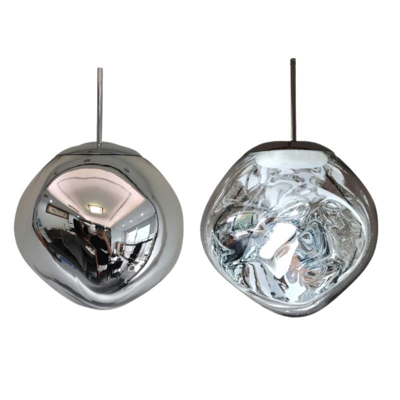 Suspension luminaire boule argentée originale et moderne – Image 12