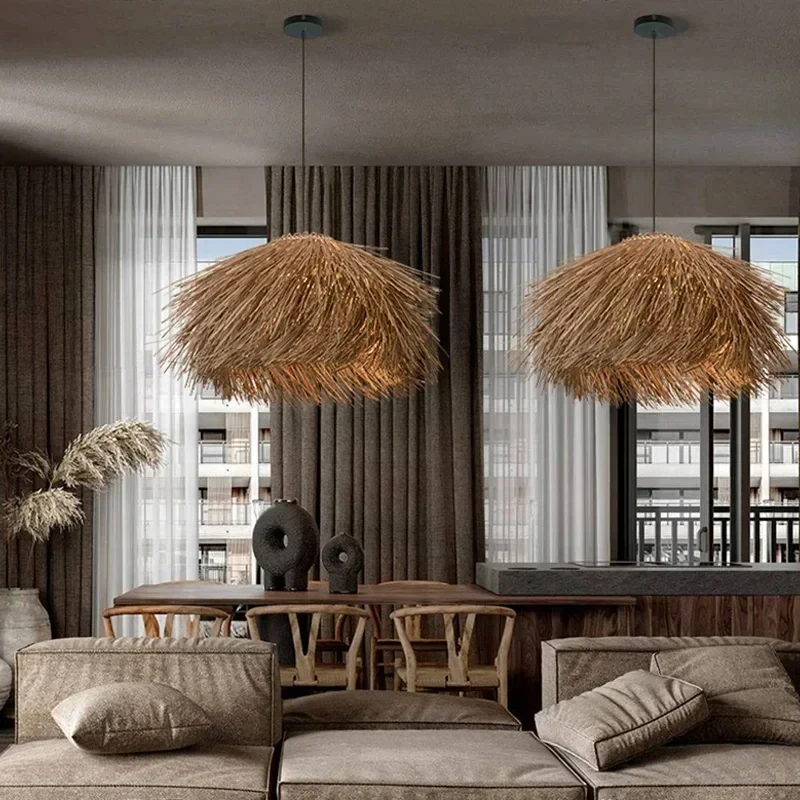 Suspension luminaire chic style Bali en osier – Image 2