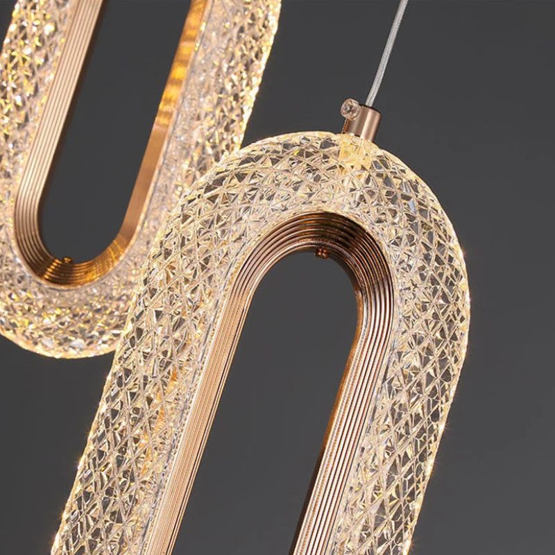 Suspension design en forme d'anneaux en cristal – Image 4