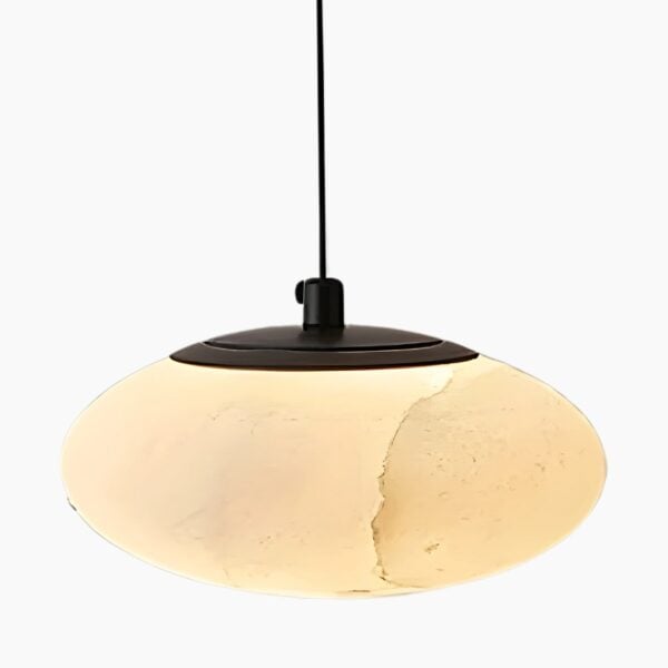 Suspension LED circulaire minimaliste design en marbre