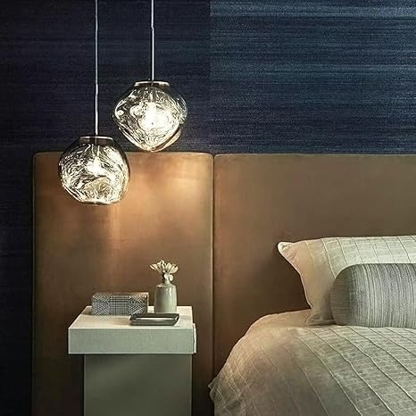 Suspension luminaire boule argentée originale et moderne – Image 7
