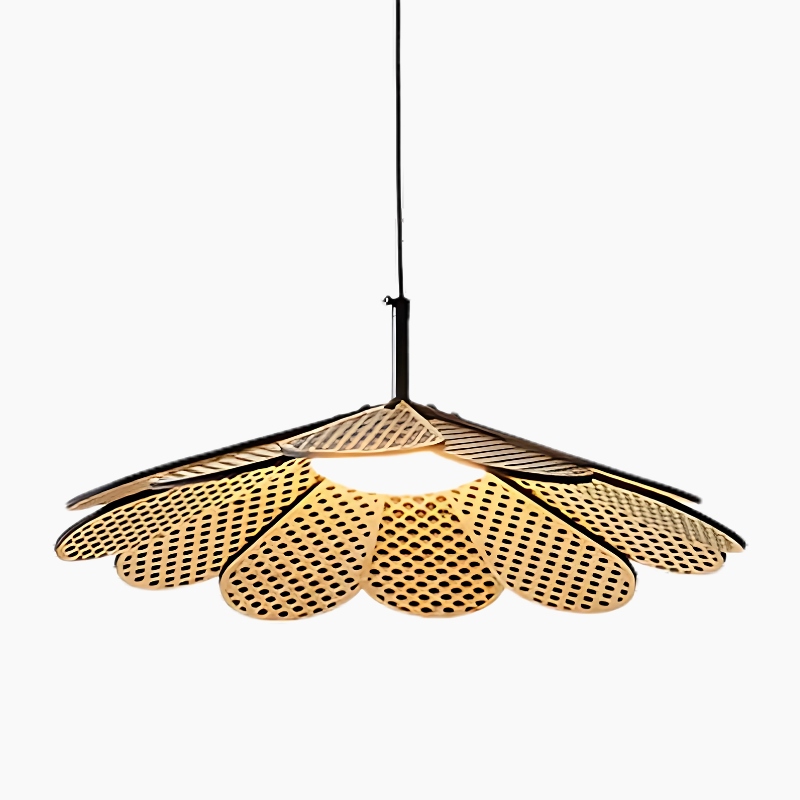Suspension design en bois en forme de pétale – Image 7