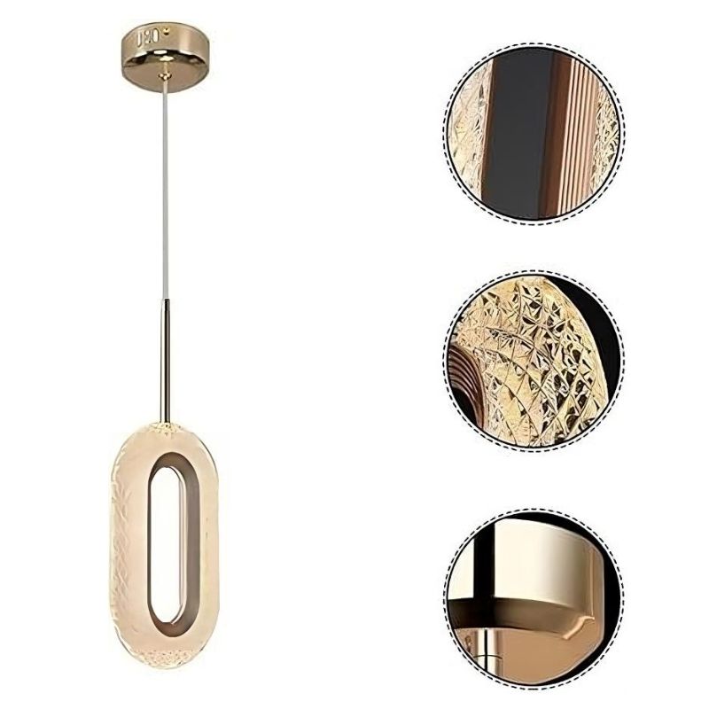 Suspension design en forme d'anneaux en cristal – Image 5