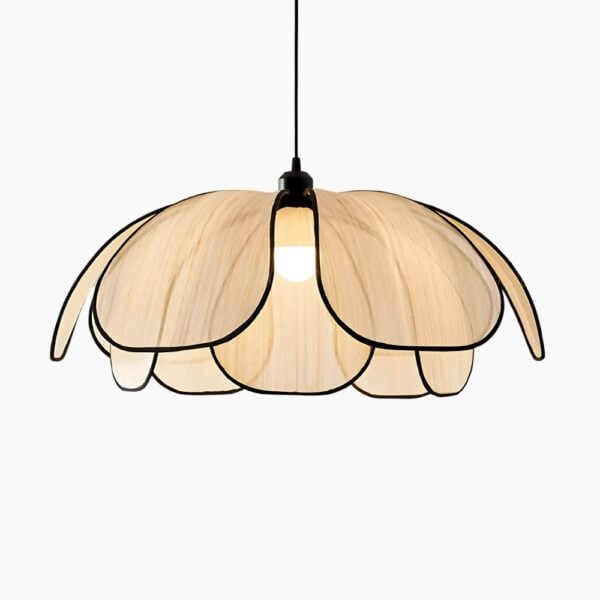 Suspension design en forme de fleur en osier