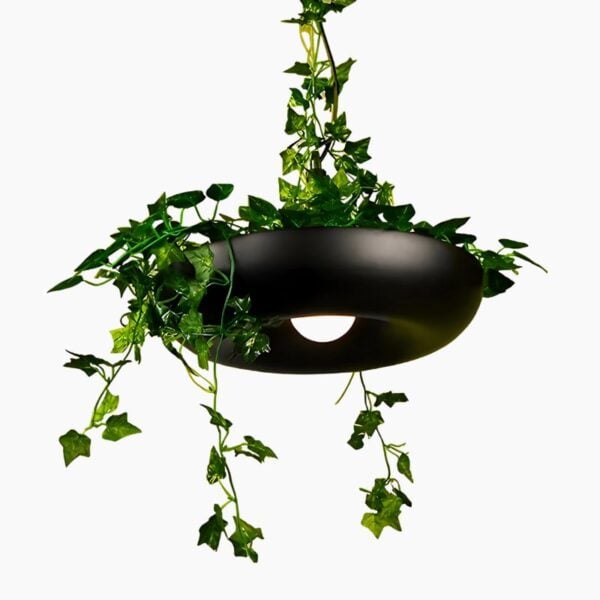Suspension design moderne élégante avec plante verte