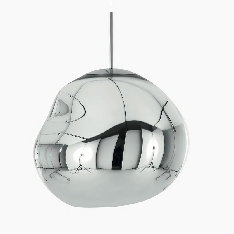 Suspension luminaire boule argentée originale et moderne – Image 9