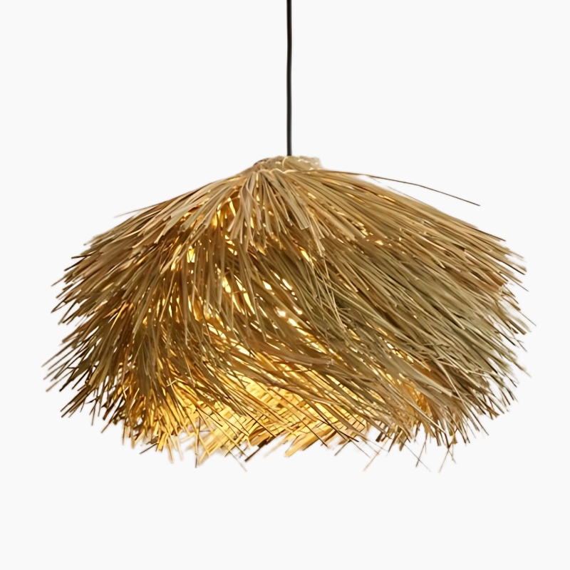 Suspension luminaire chic style Bali en osier
