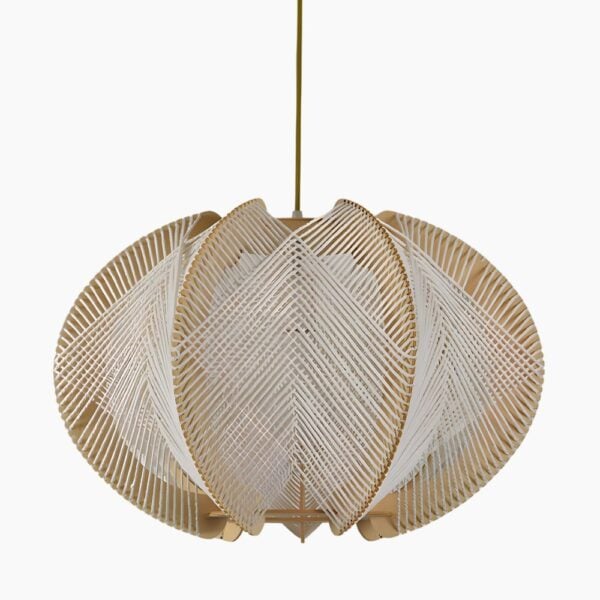 Suspension luminaire en bois design de caractère