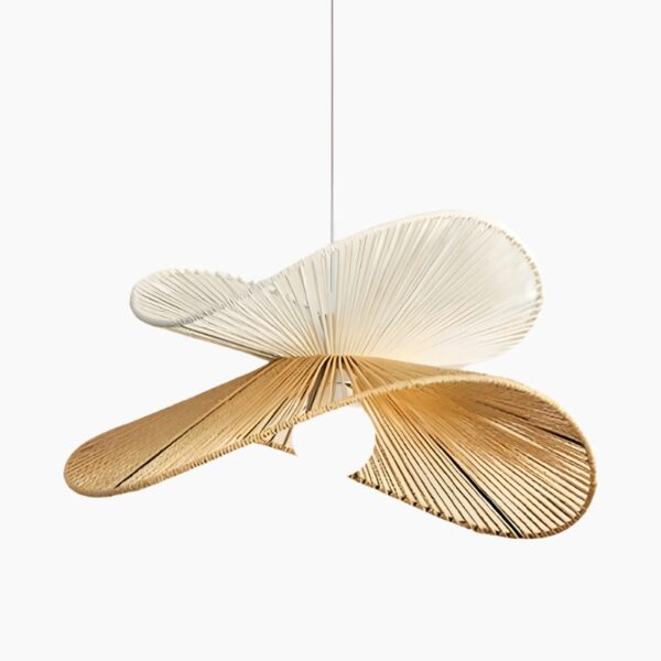 Suspension luminaire japonaise en bois originale