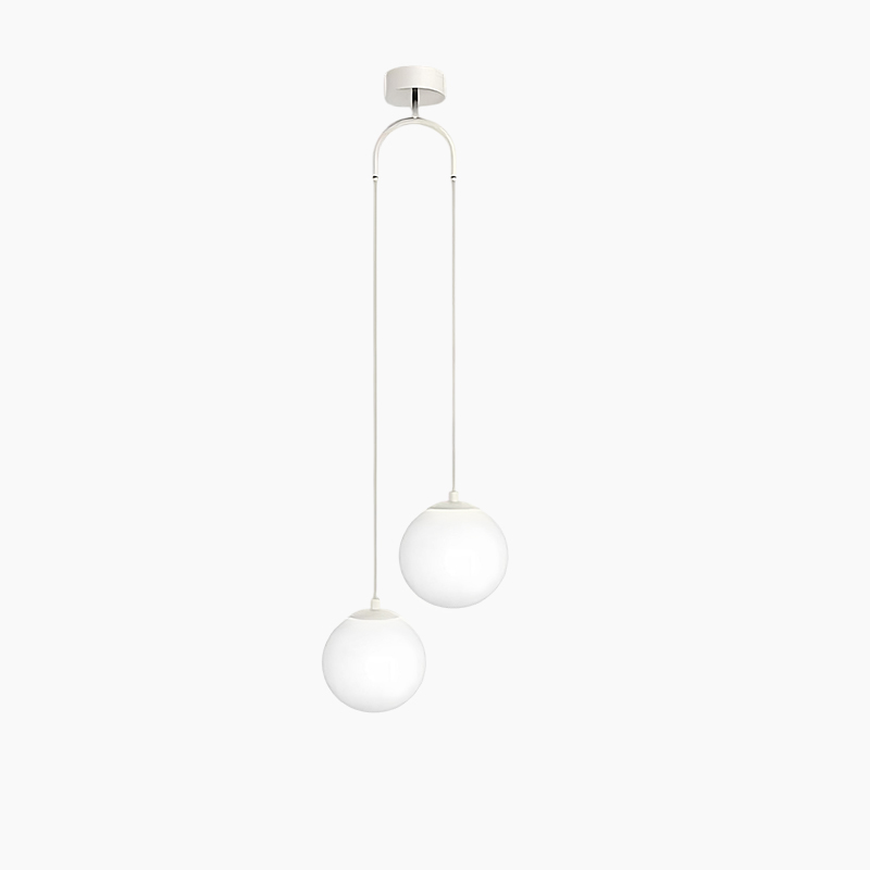 Suspension moderne sphère blanche – Image 6