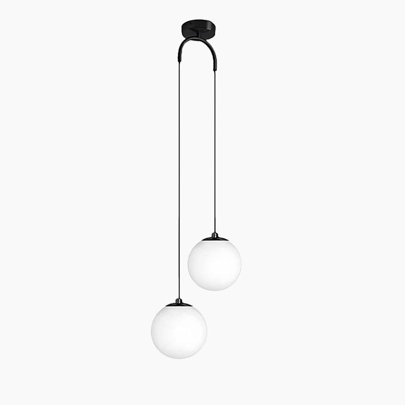 Suspension moderne sphère blanche – Image 5