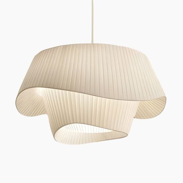 Suspension moderne et décorative en tissu blanc