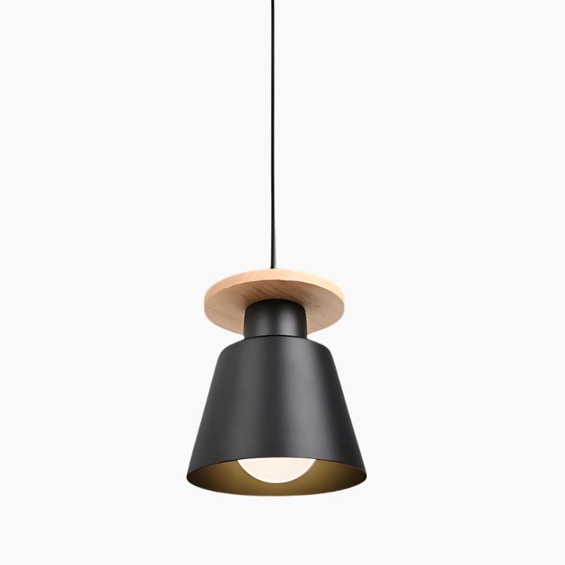 Suspension moderne et élégante noire en métal