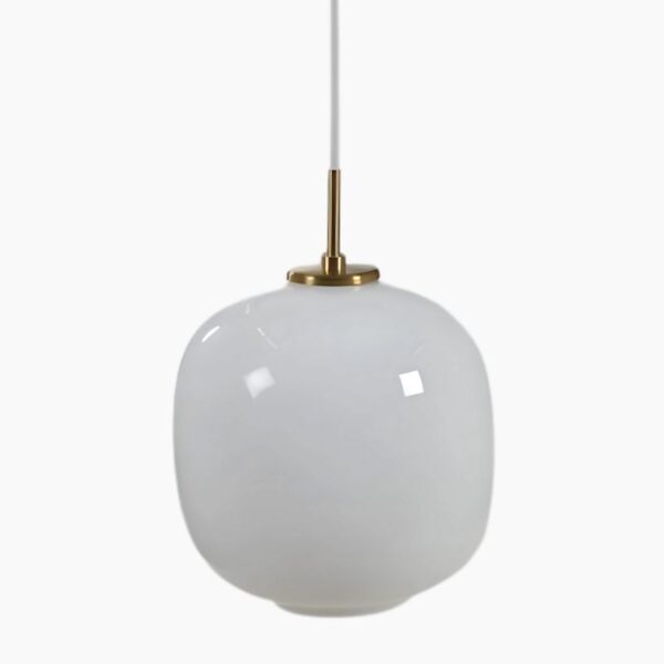 Suspension scandinave blanche en forme ronde