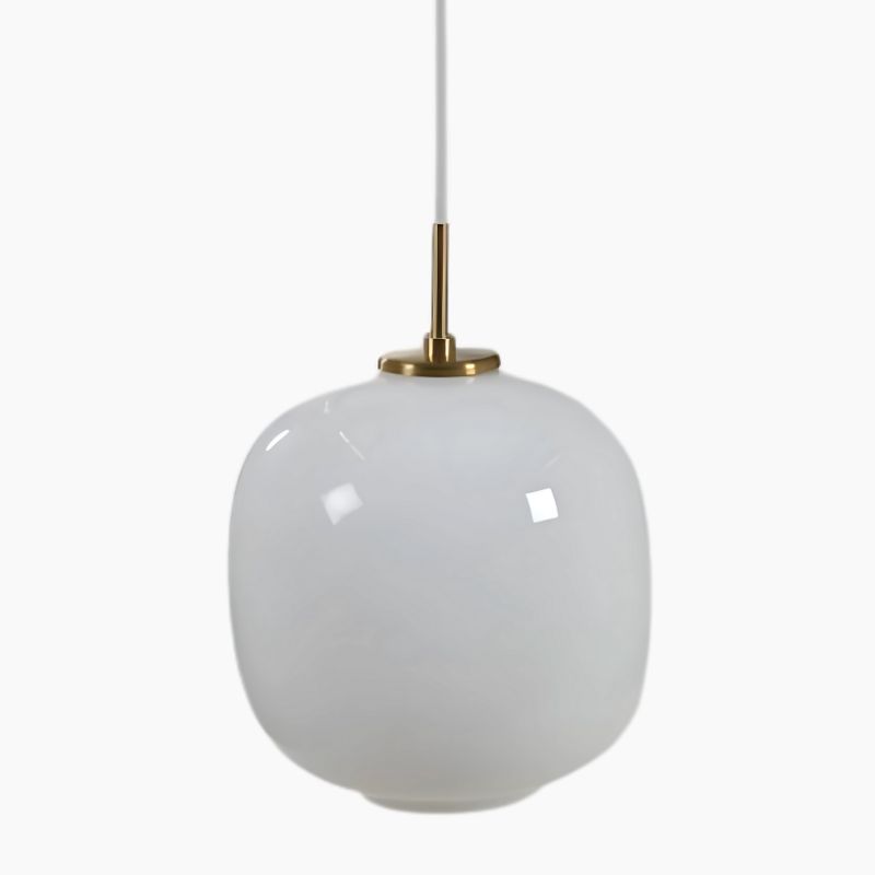 Suspension scandinave blanche en forme ronde