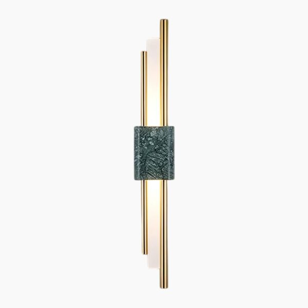 Applique murale LED design et élégante verte et dorée