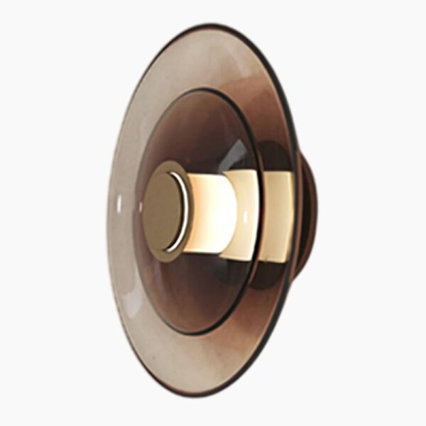 Applique murale LED ronde et élégante en verre