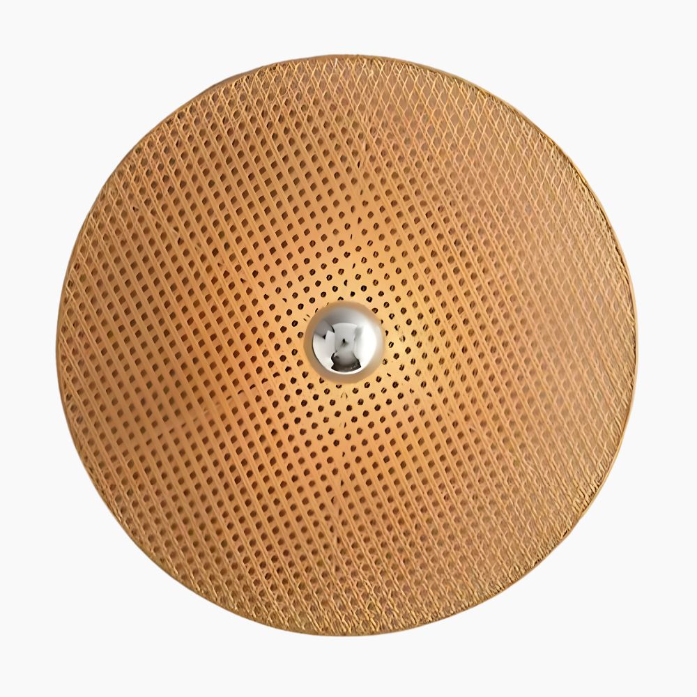 Applique murale LED classe et ronde en rotin