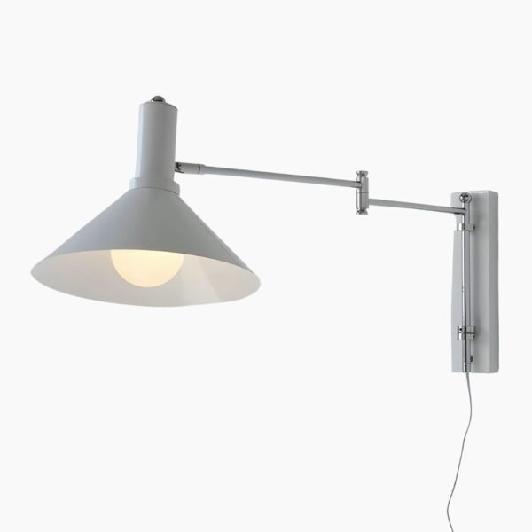 Applique murale LED en métal blanc avec pied réglable