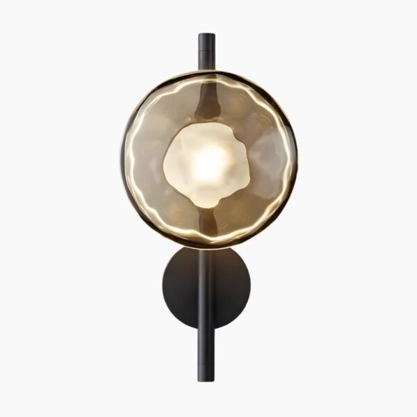 Applique murale LED moderne boule de verre transparente