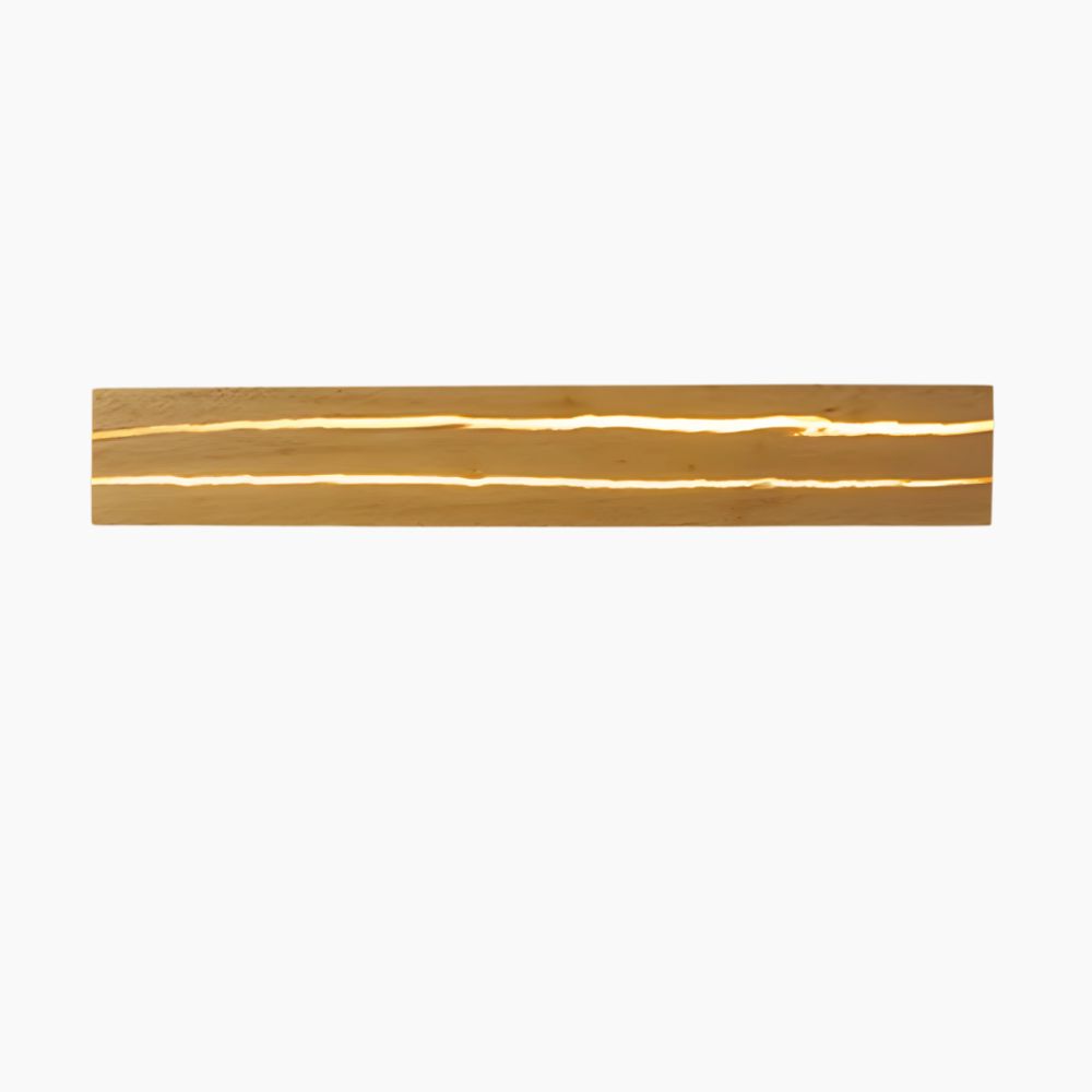 Applique murale LED rectangulaire en bois