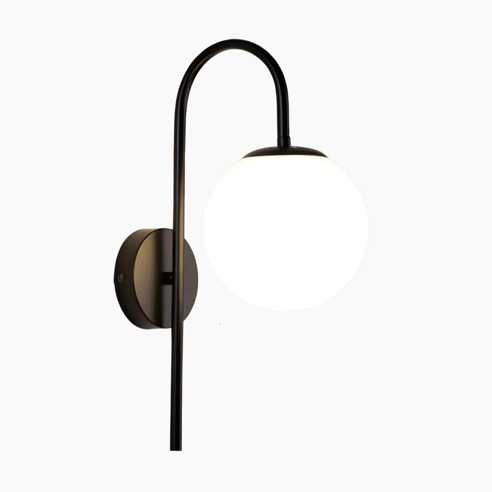 Applique murale LED simple avec sphère en verre