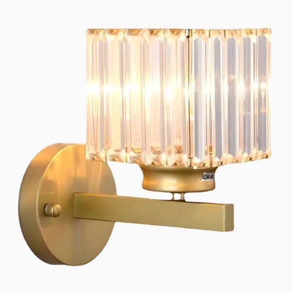 Applique murale cristal en forme de lanterne cubique