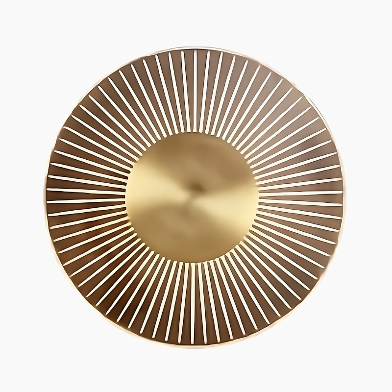 Applique murale LED décorative ronde et dorée