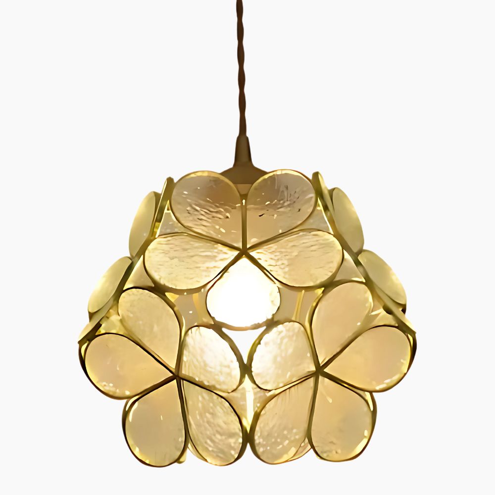 Suspension LED en verre de cristal style Tiffany