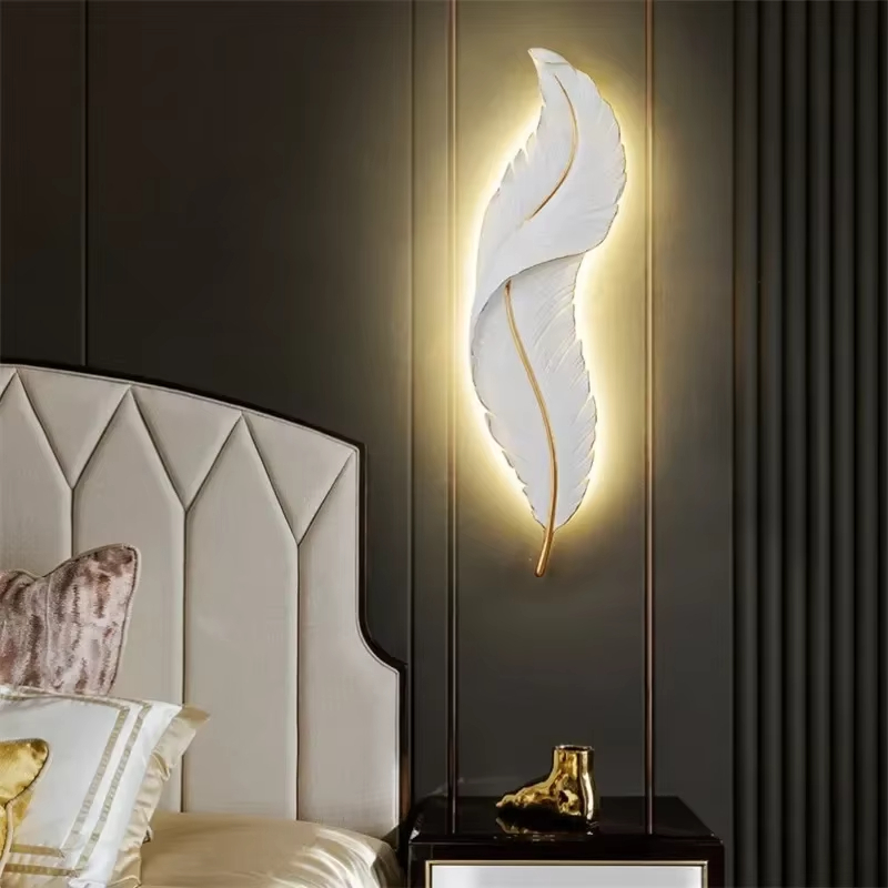 Applique murale LED en forme de plume – Image 4