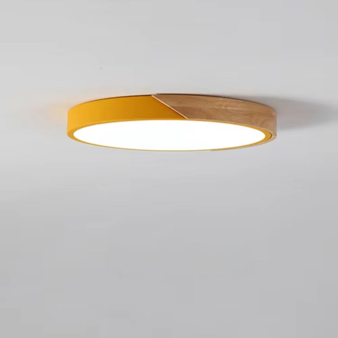Plafonnier LED rond en bois – Image 4