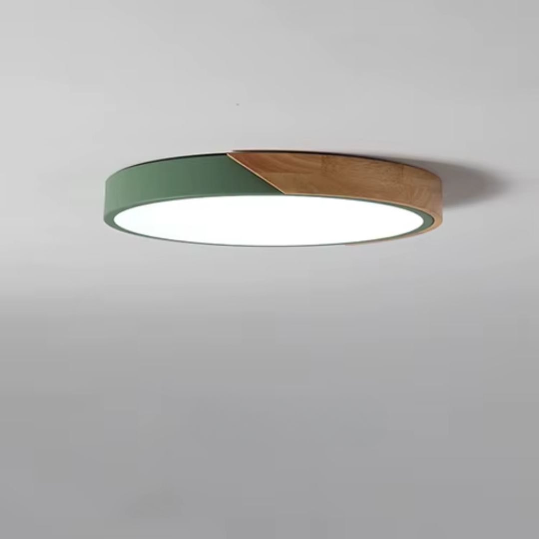 Plafonnier LED rond en bois – Image 5